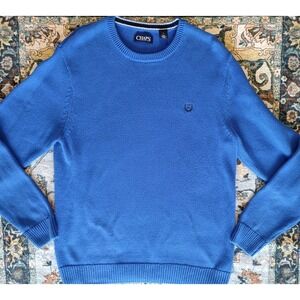 Chaps Royal Blue Long Sleeve Pullover Sweater Men's Medium Collegiate Y2K Preppy